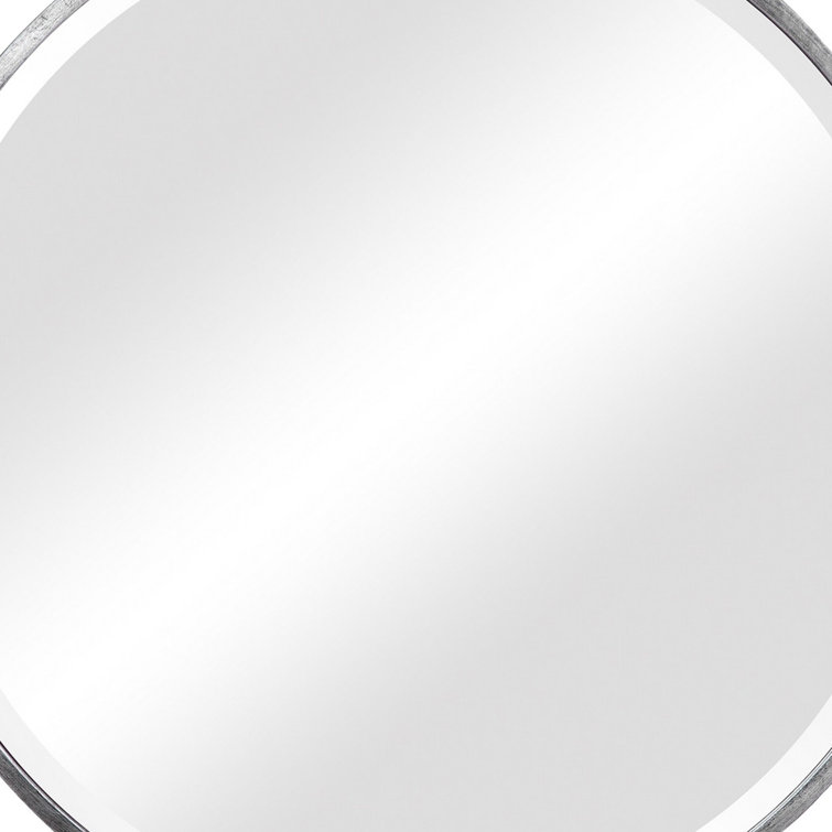 17 Stories 30 Inches 3 Dimensional Round Metal Frame Wall Mirror